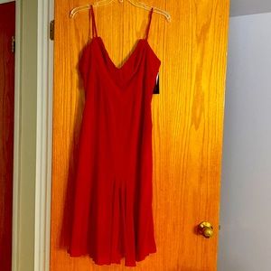 Nicole Miller Red Spaghetti Strap Dress